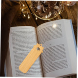FUNOMOCYA 4pcs Bamboo Bookmark Wooden Bookmark Student Unfinished Wood Bookmarks Fruitmark Acrylic Bookmark Blanks Bag Hanging Pendant Crafts for FUNOMOCYA