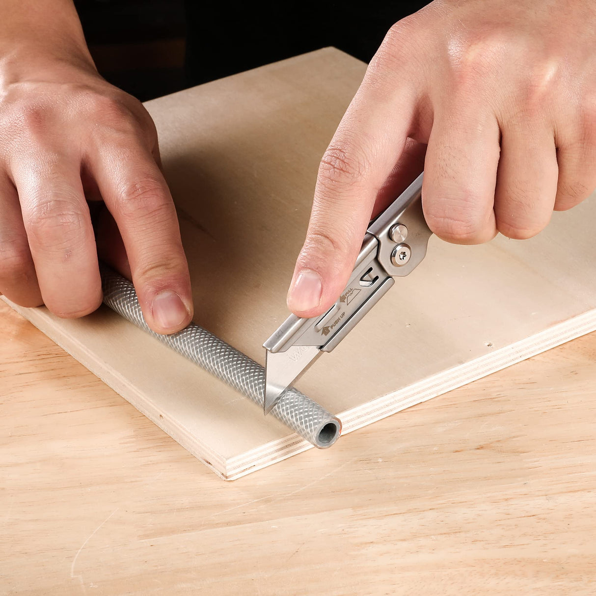 WORKPRO 3-Pack Folding Utility Knife, Quick Change Blades Box Cutter, EDC Foldable Pocket Utility Knife Sets with Belt Clip WORKPRO