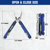 WORKPRO 18-in-1 Multi Tool Pliers, Stainless Steel EDC Multitool with Pocket Knife, 2 Safety Locks, Belt Clip and Oxford Pouch, Multipurpose Utility WORKPRO