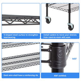 BESTOFFICE FURNITURE Large Heavy Duty Metal Wire Shelving Height Adjustable Commercial Grade Utility Steel Storage Rack on 4” Casters 6000 LBS BestOffice