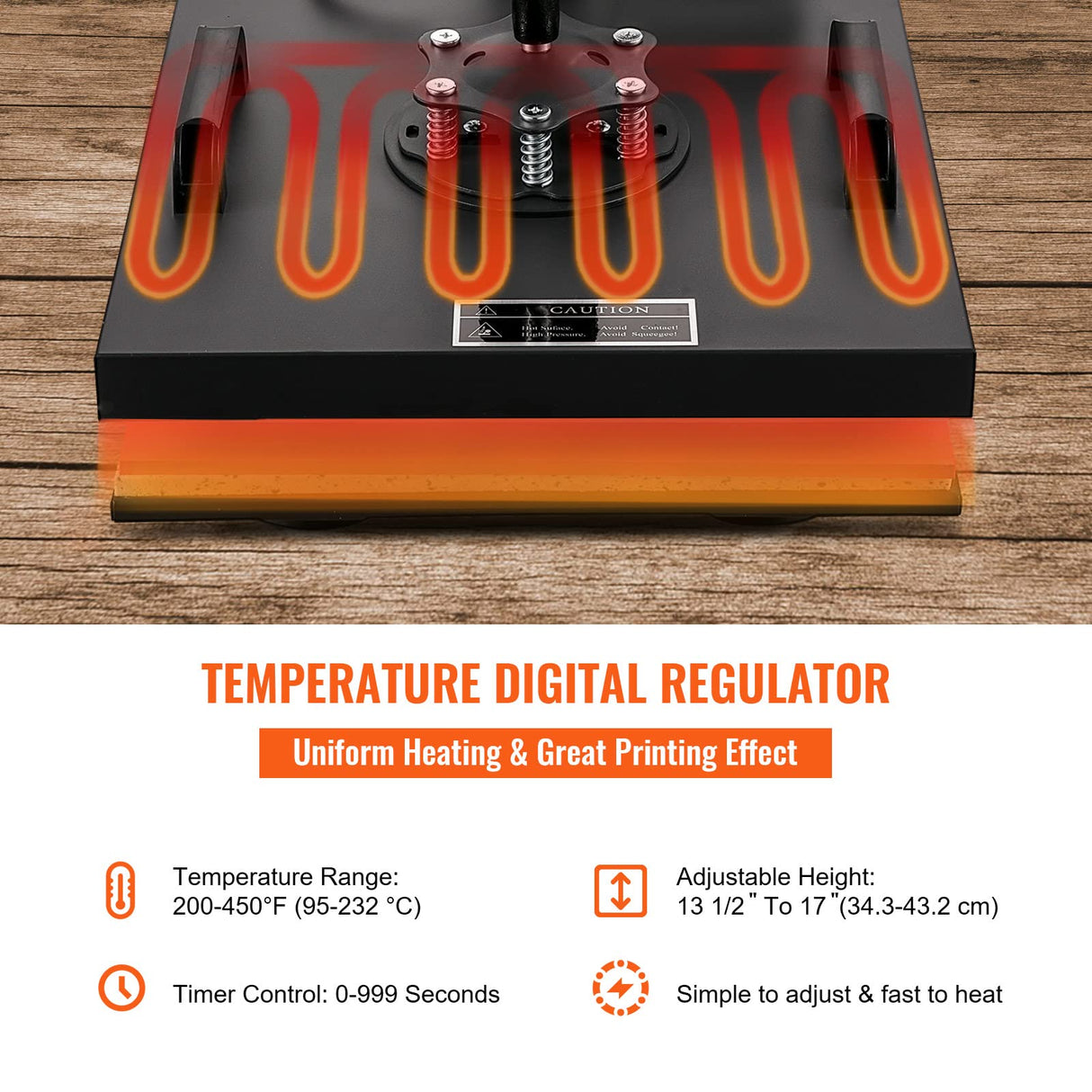 VEVOR 15x15 Heat Press Machine 8 in 1 Combo Tshirt Press Machine with Tumbler Press, 360° Swing Away Digital Multifunction Heat Transfer Sublimation VEVOR