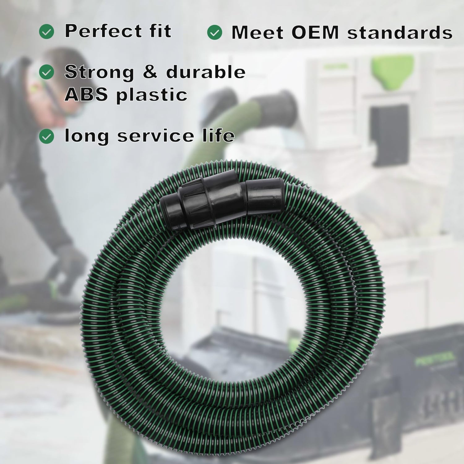 Dust Extractor Hose for Festool Vacuum Suction Hose D27/32x5m, Compatible with festool CT 26/36/48 CT 15/25 CT MINI and CT MIDI from 2019 onwards Feikeer