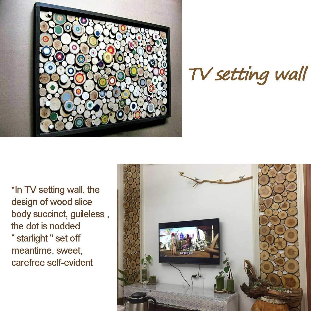 Natural Pine Wood Slabs Untreated 7-8 inches Diameter x 4/5" Thick Solid Wood Slices for Weddings, Table Centerpieces, DIY Projects or MAOM