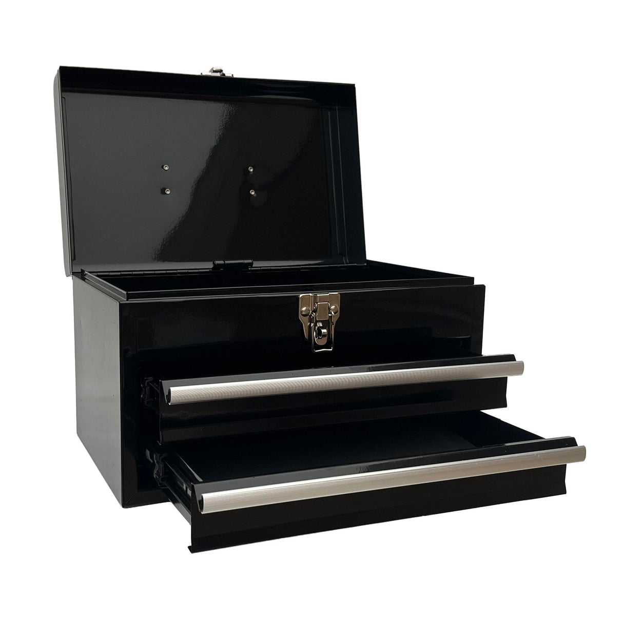 Workington Portable Metal Tool Chest with 2 Drawers, 14" 2-Drawer Tool Chest Cabinet with Ball Bearing Drawer Slides, Steel Tool Storage Box Workington