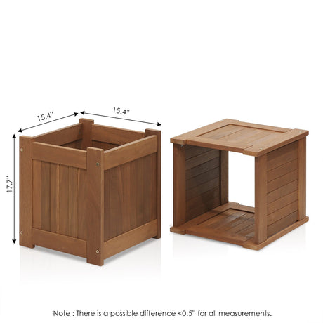 Furinno 2-FG16450 Tioman Hardwood Flower Box, Two-Pack, Natural Furinno