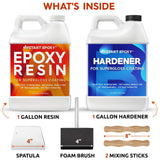 Upstart Epoxy Resin Kit DIY 2 Part Formulation - Made in USA - Perfect Casting Resin for Counter, Table Top, Wood Bar Top, Art, Craft, Jewelry & More Upstart Epoxy