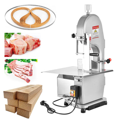 Cbiao Bone Saw Machine 14.9" x 18.8" Workbench,1500W Electric Frozen Meat Cutter Saw,Bone Commercial Meat Bandsaw For Butchering,Max Cutting Height