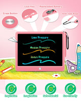 KOKODI 12 Inch LCD Writing Tablet with Anti-Lost Stylus, Erasable Doodle Board Colorful Toddler Drawing Pad, Car Travel School Games Toys for 3 4 5 6 KOKODI