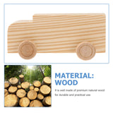 SUPVOX Kids Truck Toys 4pcs Unfinished Wooden Cars Unpainted Wood Ornamet Car Toys for DIY Craft Painting Art Project Kids Car Toys SUPVOX