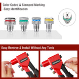 Arrow Hand Riveter Kit, RT187M Professional Pop Rivet Gun with 3/32", 1/8", 5/32", 3/16" 100 Pieces Rivets (Each 25 Pieces), Great for Metal, Gutter Arrow