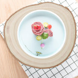 KINJOEK 6PCS 9-10 Inch Large Natural Wood Slices with Bark, Unfinished Wooden Table Coasters Circles, Blank Round Wood Ornaments Slices Bulk for KINJOEK