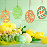 Yookat 40 Pieces Easter Egg Wooden Cutout Unfinished Wood Egg Blank Wooden Eggs Cutouts Easter Wood Cutouts Wooden Eggs for Crafts (40) Yookat