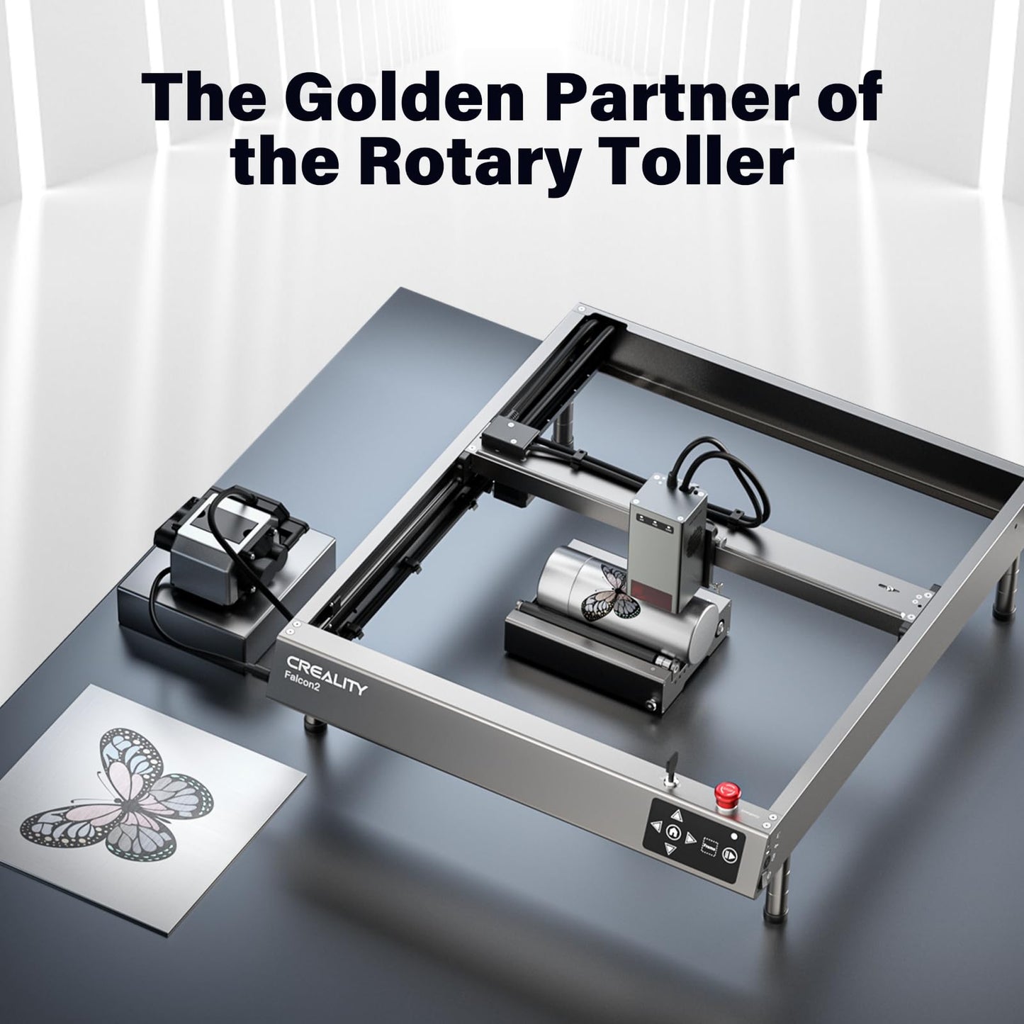 Laser Rotary Roller & Extra Risers for Laser Engraver 12W 22W 40W - WoodArtSupply