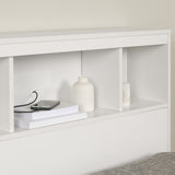 South Shore Summertime Bookcase Headboard, Twin, Pure White South Shore