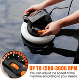 THINKWORK Buffer Polisher,10 Inch Car Polisher Sets with 4 Buffing and Polishing Bonnets,6 Variable Speed 1500-3600 RPM,Double handle, Ideal for Car THINKWORK