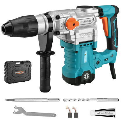 Berserker 1-9/16" SDS-Max Heavy Duty Rotary Hammer Drill with Vibration Control,Safety Clutch,13 Amp 3 Functions Demolition Rotomartillo for