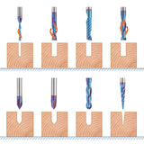 HQMaster CNC Router Bits 1/4 Inch Shank Carving Bit Set for Wood Detail Profile V Groove Engraving Solid Carbide CNC Router Bit Collection HQMaster