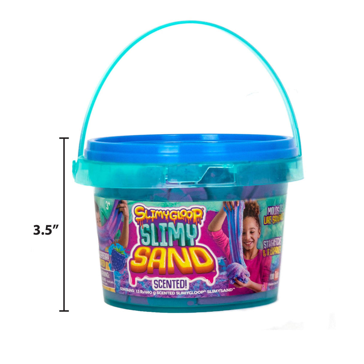 SLIMYSAND by Horizon Group USA, 1.5 lbs of Berry Scented Moldable, Stretchable, Expandable Cloud Slime, Blue & Purple Marbled, Slimy Play Sand in SLIMYSAND