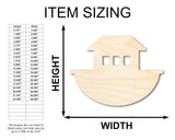 Unfinished Wood Noah's Ark with Windows Shape - Craft - up to 36" 10" / 1/8" 24 Hour Crafts