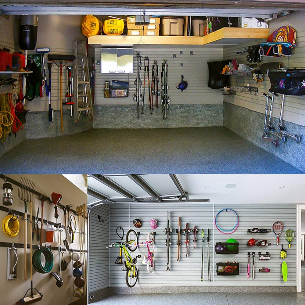 Intpro Slatwall Hooks Slatwall Accessories Utility Hooks Garage Storage Tool Organizer Large Heavy Duty Garage Panels Hooks for Ladders Bulk Items Intpro