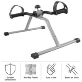 Under-Desk Stationary Bike - Indoor Below-Desk Exercise Pedal Fitness Machine for Legs, Physical Therapy, and Calorie Burn by Wakeman (Black and Wakeman