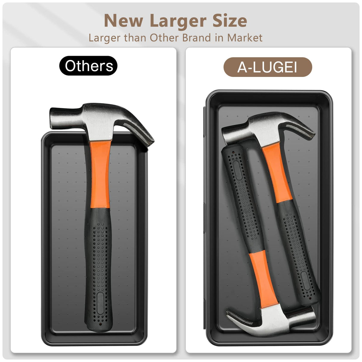 A-LuGei【𝟰𝟲𝗣𝗖𝗦【5 Size】 Tool Box Organizer Tray Divider Set, 【Black】 Desk Drawer Organizer, Garage Organization and Storage Toolbox Accessories Rolling A-LuGei