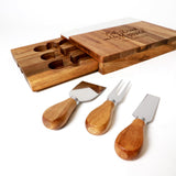 Let's Make Memories Personalized Monogram Marble Wood Cheese Board - Custom Charcuterie Platter - Home Entertaining - Customize with Initial & Name Let's Make Memories