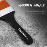 LIGHTWISH Set of 7 Flat Paint Brushes for Applying Gesso, Acrylic Paint, Oil Paint, Watercolor LIGHTWISH