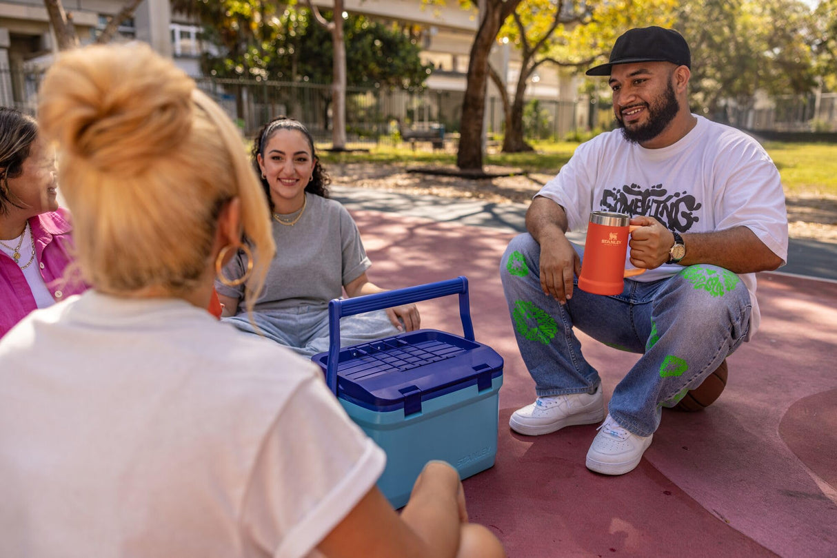 Stanley Adventure Big Grip Beer Stein, 24oz Stainless Steel Beer Mug, Double Wall Vacuum Insulation, Tigerlily STANLEY