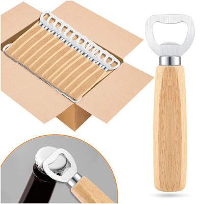 24pcs Bottle opener Beer Opener with Wooden Handle for engraving Cider Wine Bottle Opener Party Wedding Gifts