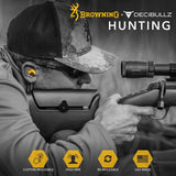 Browning Hearing Protection for Shooting by Decibullz Custom-Molded Earplugs, 31-Decibel Noise Reduction Rating (NRR), Includes Lanyard and Travel Decibullz