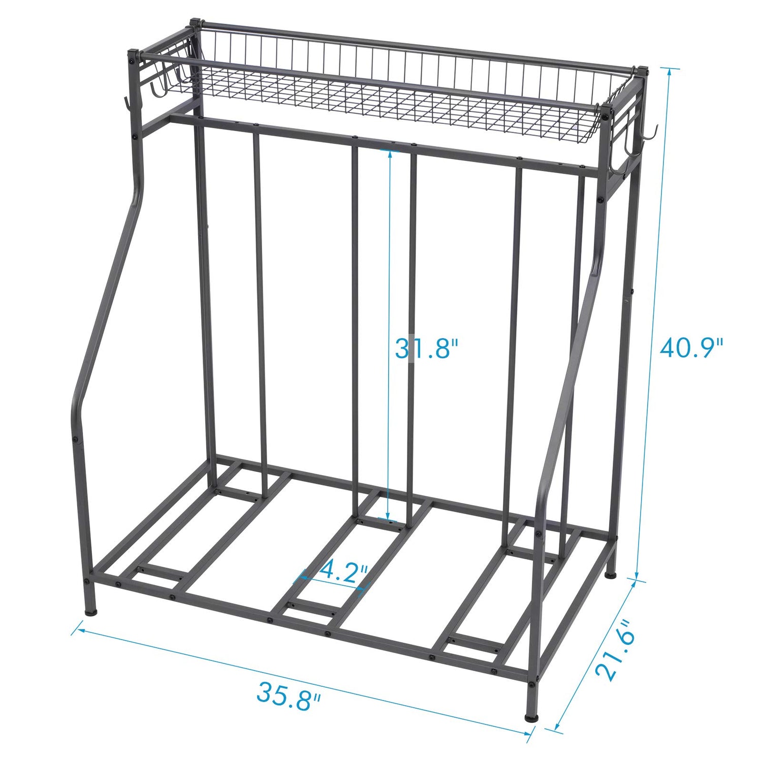 Sunix Bike Stand Rack, 3 Bicycle Floor Parking Stand, Bike Rack for Garage Storage, 3 Widths Adjustable Bike Slot for Mountain, Hybrid, Kids Sunix