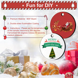 Sublimation Ornament Blanks, Cridoz 28Pcs Round Sublimation Blanks Pendants Bulk for Christmas Day and Halloween Day Ornaments Supplies, DIY cridoz