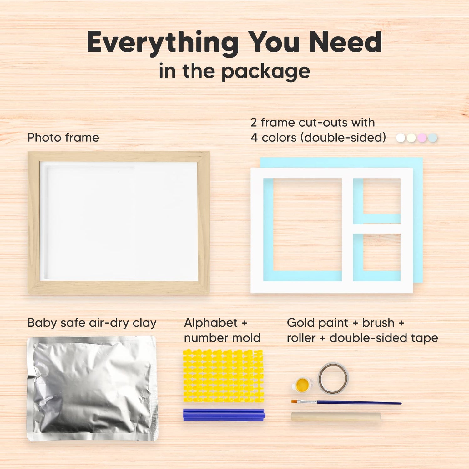 Baby Hand and Footprint Kit - Baby Footprint Kit, Baby Keepsake, Baby Shower Gifts for Mom, Baby Picture Frame for Baby Registry Boys, Girls,Baby KeaBabies