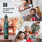 DEPSTECH Cordless Rotary Tool Kit, 8V 2.0Ah Rechargeable Battery, 30000RPM 5-Speed Multi Power Carving Tools, 127Pcs Accessories, Shield Attachment, DEPSTECH