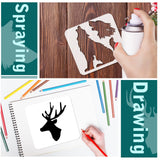 20 Pieces Stencil Template for Painting Reusable Animal Plant Spring Summer Winter DIY Christmas Stencils for Painting on Wood Wall Home Decor Outus