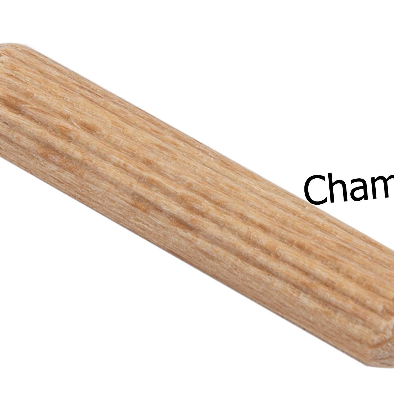 BICB Fluted Wood Kiln Dowel Pins, 1/4" x 2"- 100 Pieces, Made of Beechwood BICB