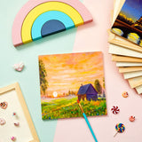 Kathfly 12 Pcs 8 x 8 Inch Pine Wood Panel Boards Unfinished Square Wood Panels Painting Panel Boards for Crafts Paint DIY Drawing Pouring Art Kathfly