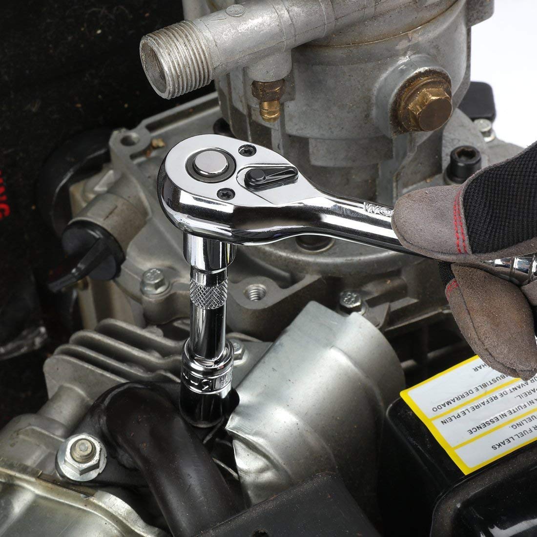 WORKPRO 408-Piece Mechanics Tool Set, General Household Home Repair Tool Kit with 3-Drawer Heavy Duty Metal Box, Hand Tool Kit Set 1 Pack WORKPRO