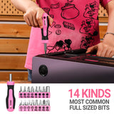 DEKOPRO Tool Set for Women: Pink Tool Set for Home Repair, Womens Tool Kit for All Purpose 42 Piece DEKOPRO