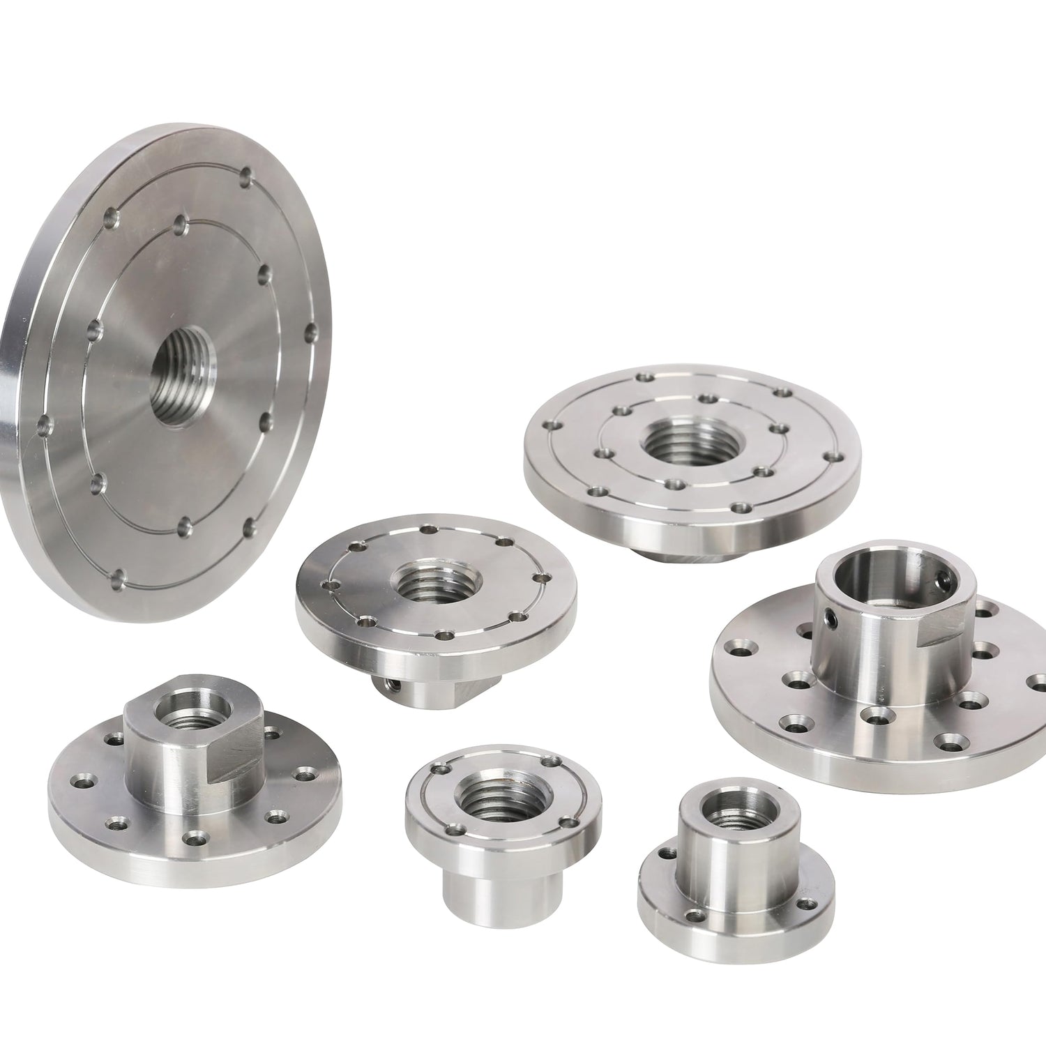 VINWOX 4" Wood Lathe Steel Faceplate, 3/4”x16TPI Spindle Thread Woodworking Machine Chuck Face Plate VINWOX