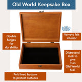 WE Games Custom Engravable Wooden Keepsake Storage Box, Decorative Memory Box, Storage with Brass Fixtures, Storage for Photos, Stationary, Jewelry, WE Games