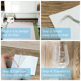 Etched Glass Vinyl Frosted Vinyl [12in x 11in] Translucent White Etched Glass Window Vinyl Roll for Privacy, Home, Office, Crafts, Decorative, Cricut Kraftex