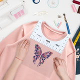 FINFINLIFE T-Shirt Ruler x 5, Shirt Measurement Tool for Heat Press, Shirt Ruler for Vinyl Alignment, Measuring Tape, Pear Pins, Tshirt Alignment FINFINLIFE