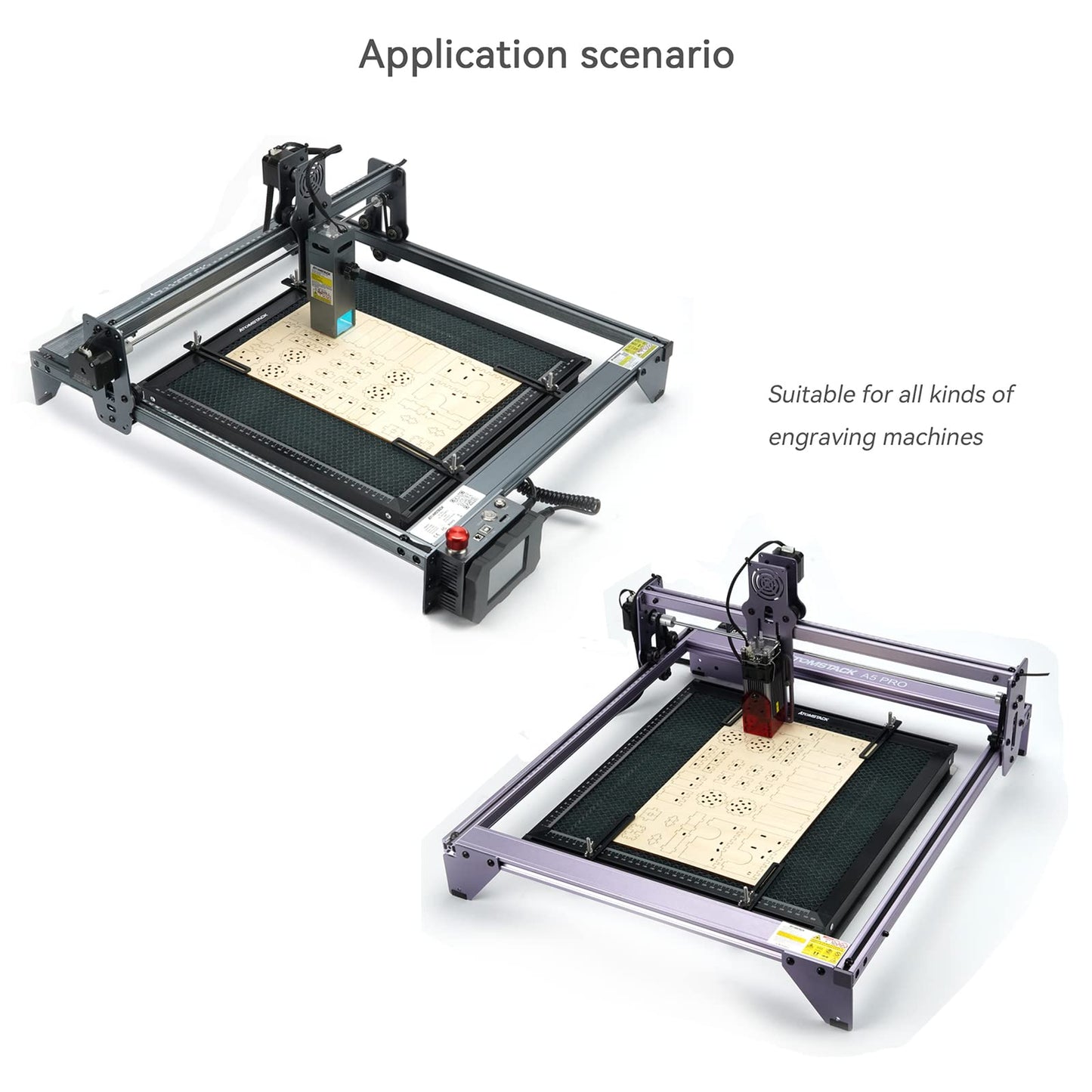 ATOMSTACK F2 Laser Honeycomb Working Table, Enlarged Honeycomb Laser Bed Panel with Fixture for CO2 and Diode Laser Engraver Cutter, - WoodArtSupply