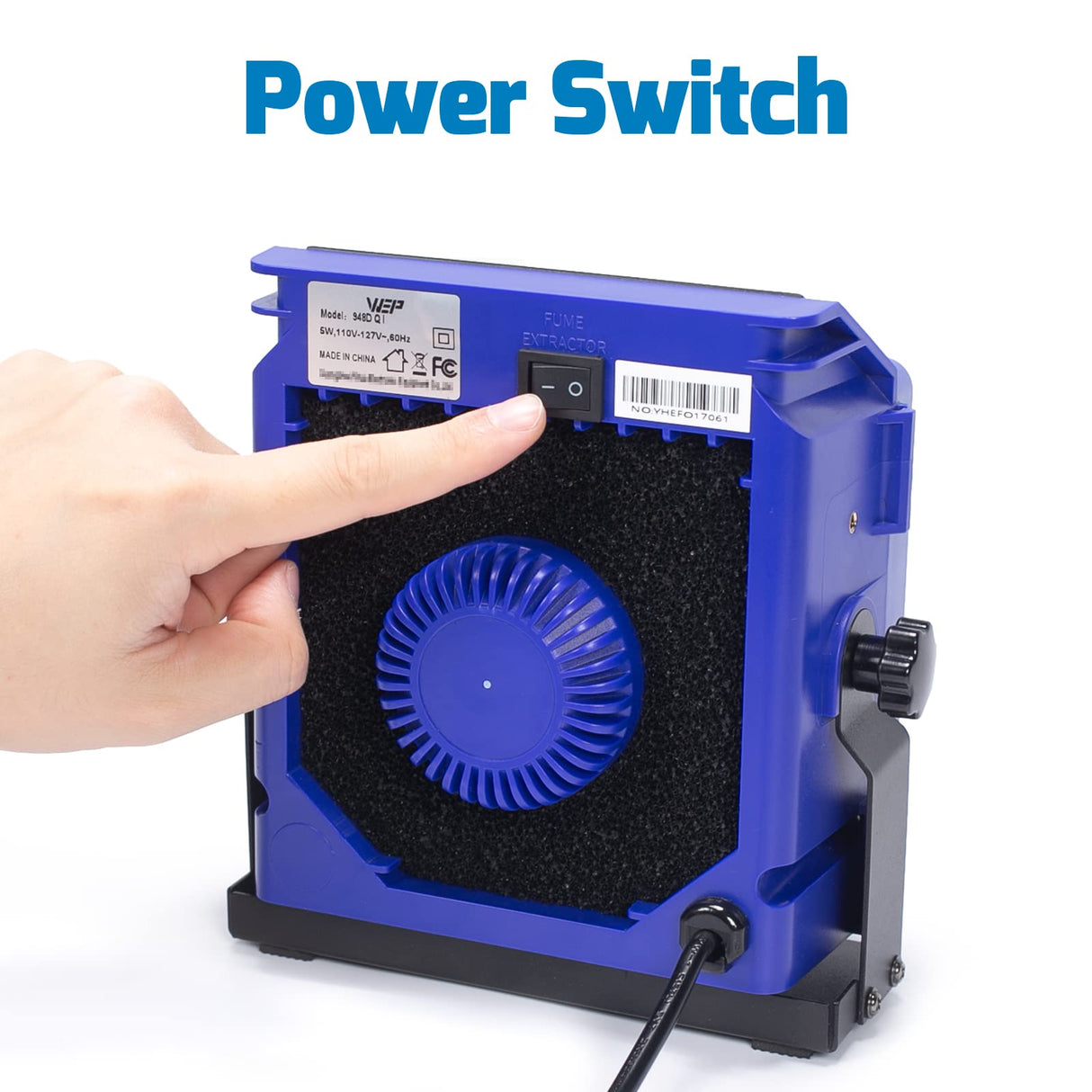 WEP 948DQ-I Fume Extractor Tool with Double Filtering, Helping Hands, Adjustable Tilt Angle, Fenders for Soldering Station, Soldering Iron with 6 WEP