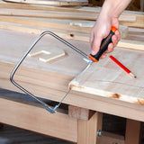 JORGENSEN Pro Coping Saw, Coping Frame and Extra 2pcs 6-1/2 Inch Replacement Blades Set for Woodworking, Plastic, Rubber, and Soft Metal Cutting Jorgensen