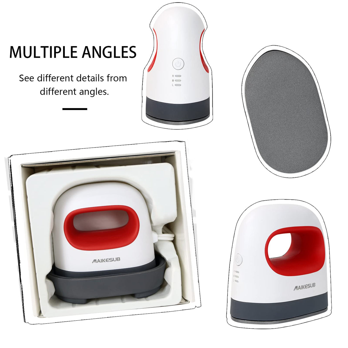 MAIKESUB Mini Heat Press Machine Easy to Use for T Shirts Shoes Hats Small HTV Iron on Vinyl Projects Portable Heating Transfer Iron Red MAIKESUB