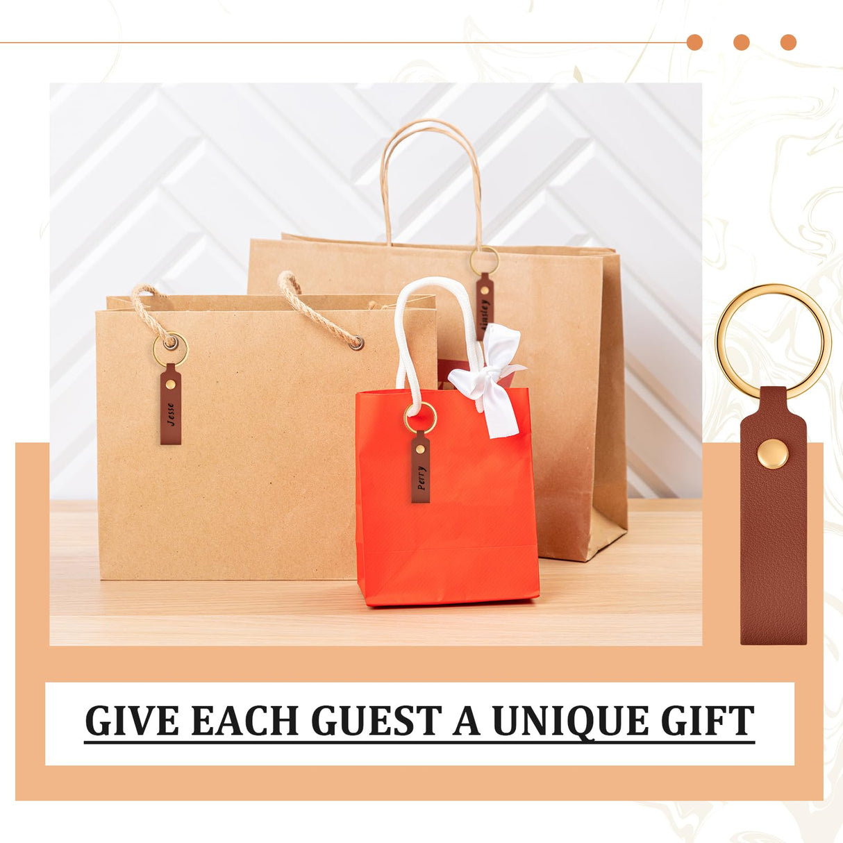 Wavyknot 100 Pcs Leather Key Fobs Kit Blanks DIY Laser Engraving Keychain for Leather Keychain Making Supplies (Dark Brown,3.7 x 0.7 Inches) Wavyknot