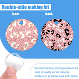 Loetere 168 Pieces Acrylic Earrings Blanks DIY Earrings Making Kit Includes Transparent Round Clear Acrylic Earring Blanks Pendants Earring Hooks and Loetere